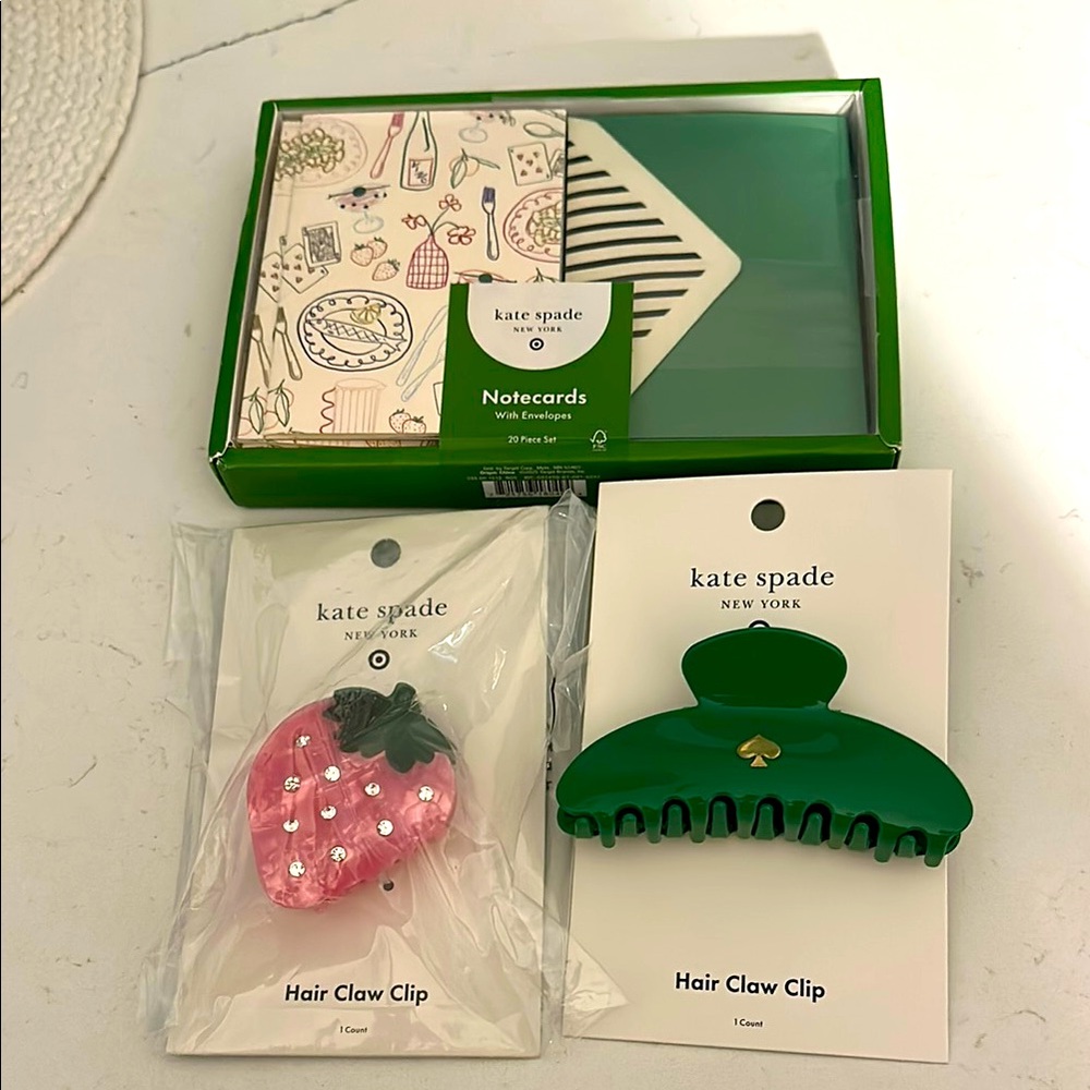 Kate Spade/Target Hair clips and notecards